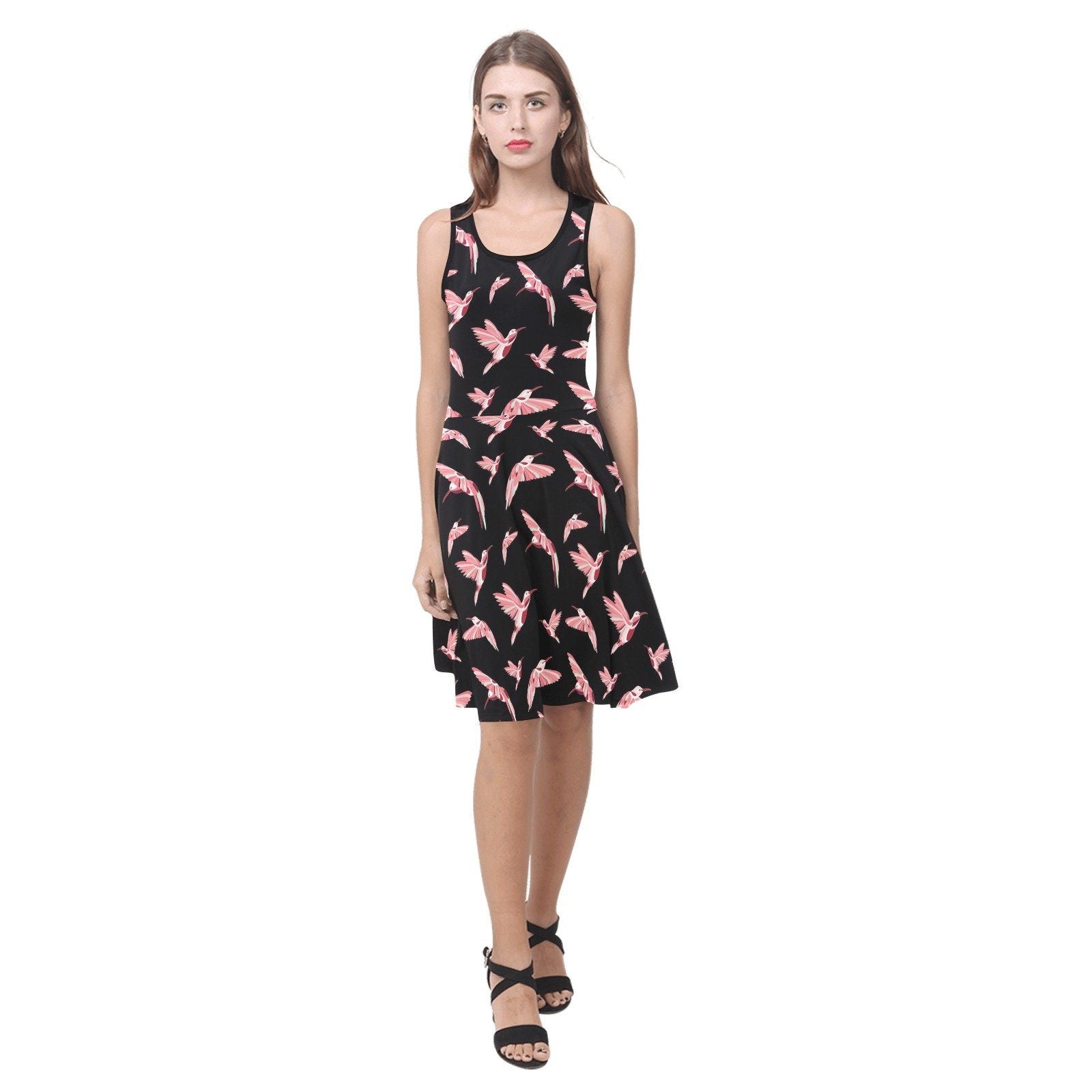 Strawberry Black Atalanta Sundress (Model D04) Atalanta Sundress (D04) e-joyer
