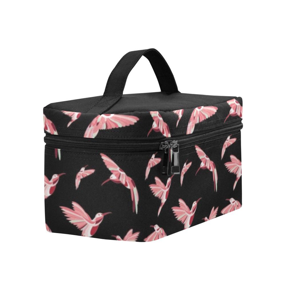 Strawberry Black Cosmetic Bag/Large (Model 1658) bag e-joyer