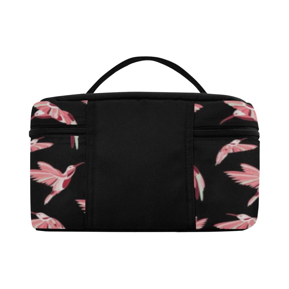 Strawberry Black Cosmetic Bag/Large (Model 1658) bag e-joyer