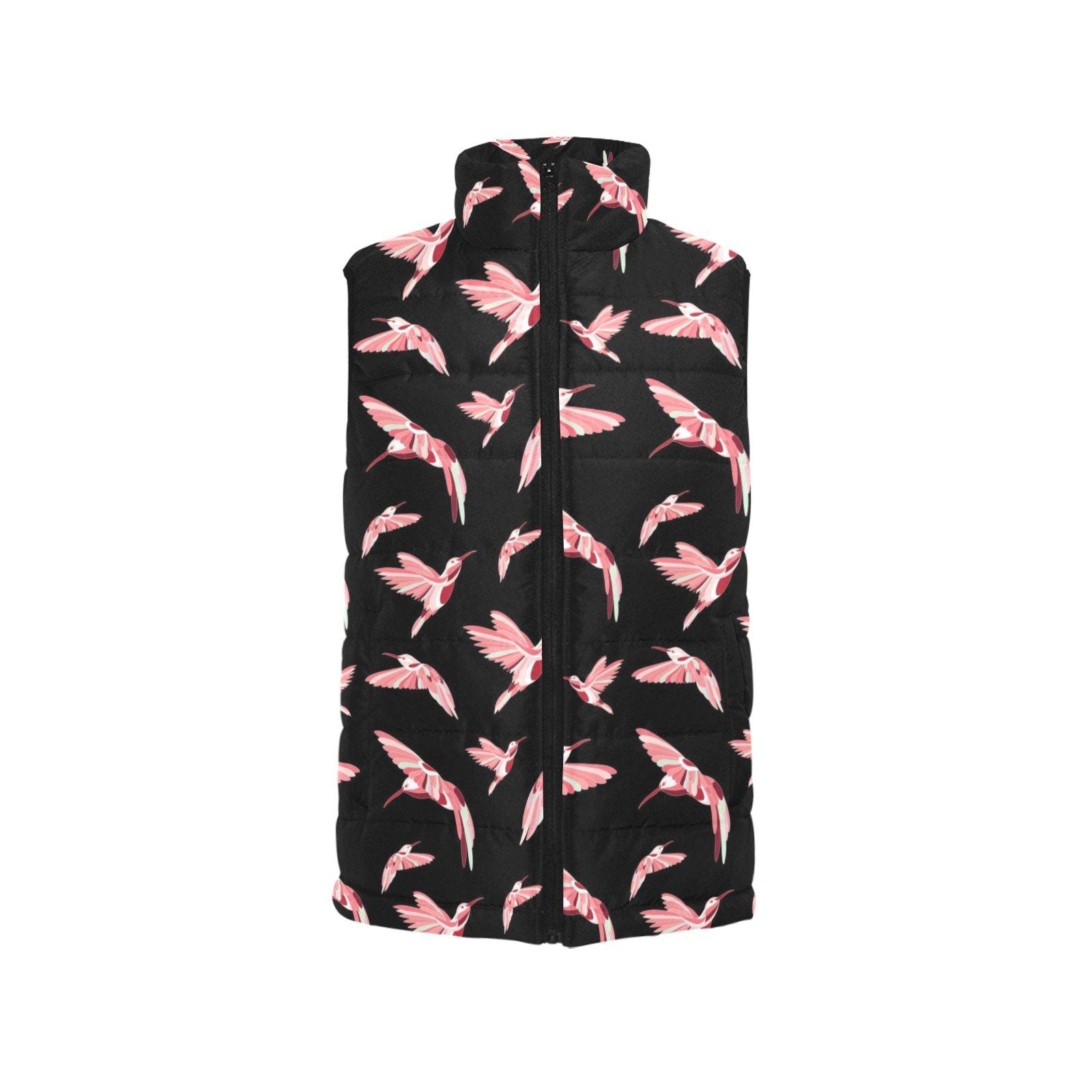 Strawberry Black Men's Padded Vest Jacket (Model H44) Men's Padded Vest Jacket (H44) e-joyer