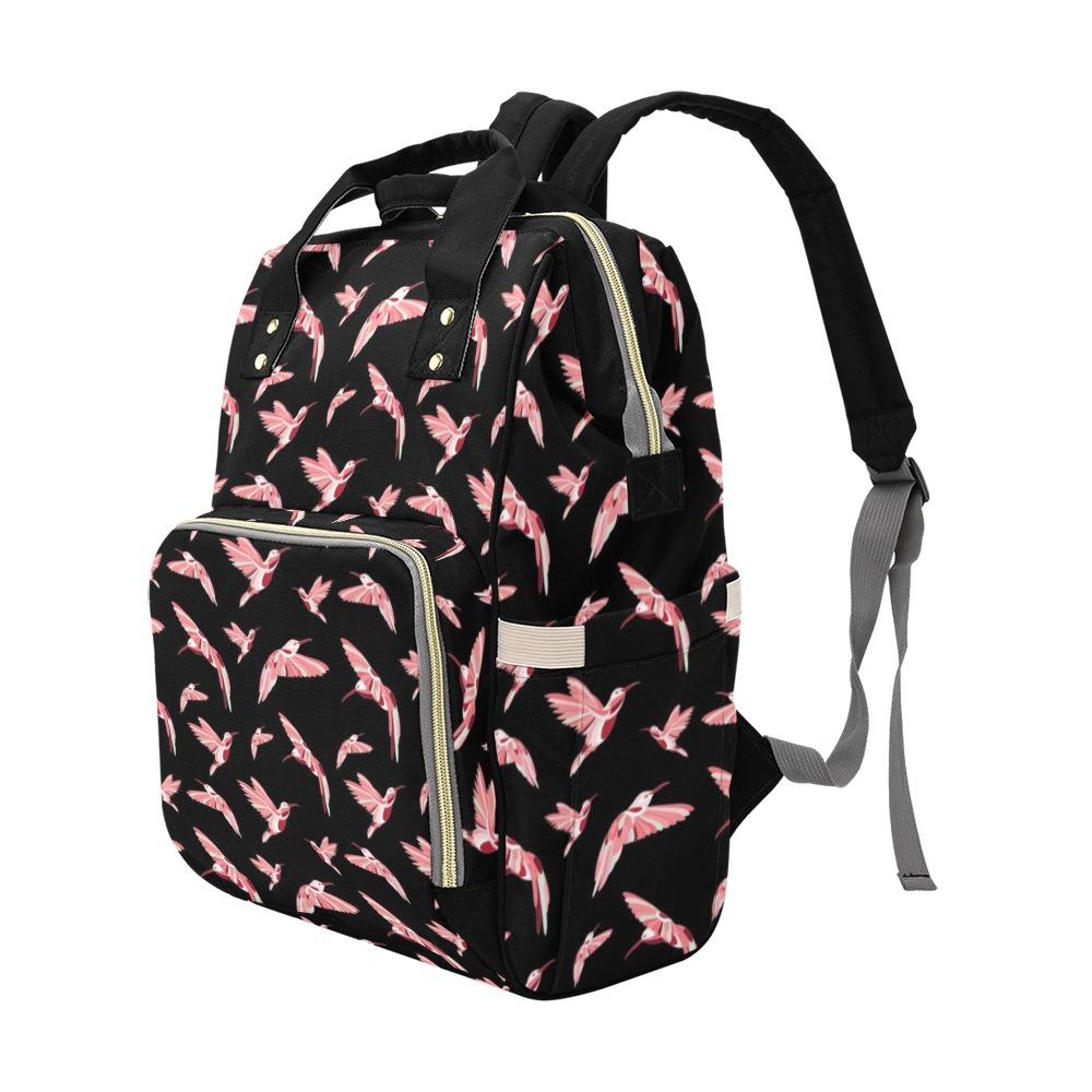 Strawberry Black Multi-Function Diaper Backpack/Diaper Bag (Model 1688) bag e-joyer