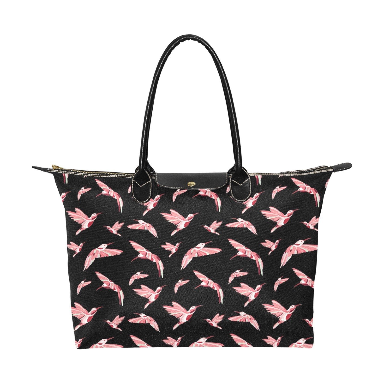 Strawberry Black Single-Shoulder Lady Handbag (Model 1714) bag e-joyer