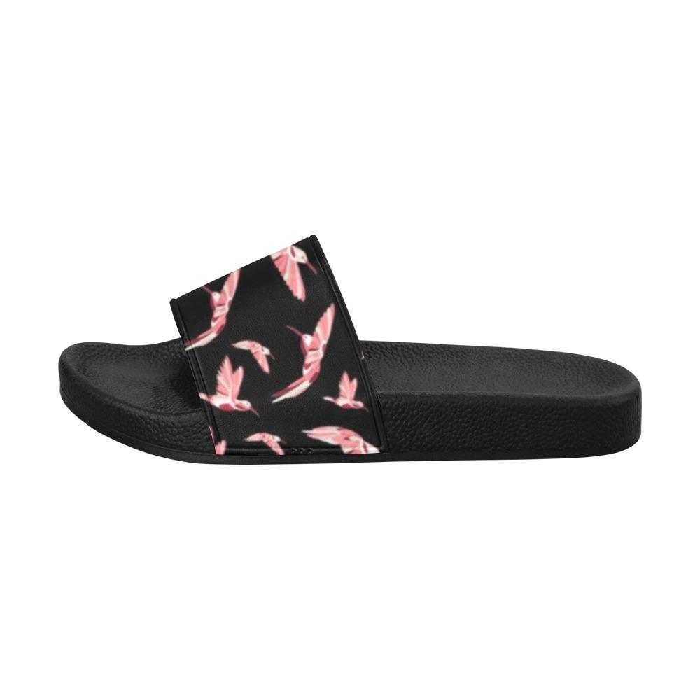 Strawberry Black Women's Slide Sandals (Model 057) Women's Slide Sandals (057) e-joyer