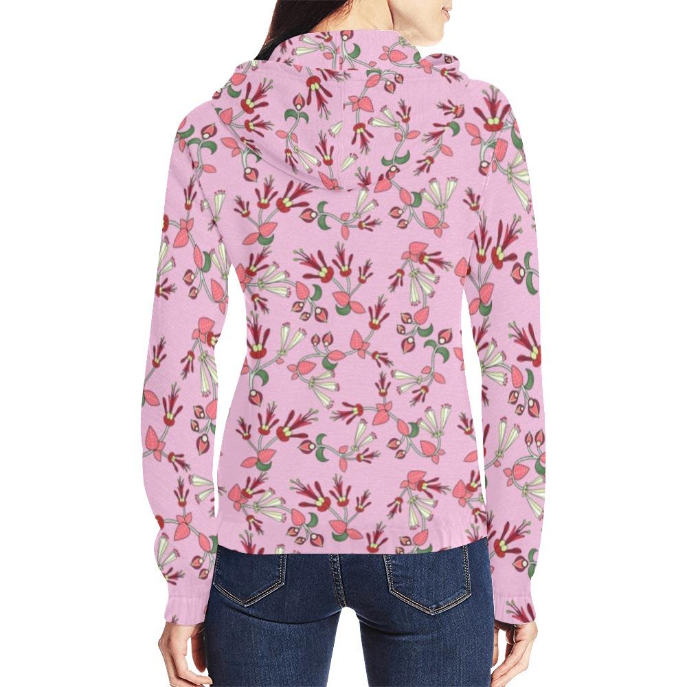 Strawberry Floral All Over Print Full Zip Hoodie for Women (Model H14) All Over Print Full Zip Hoodie for Women (H14) e-joyer