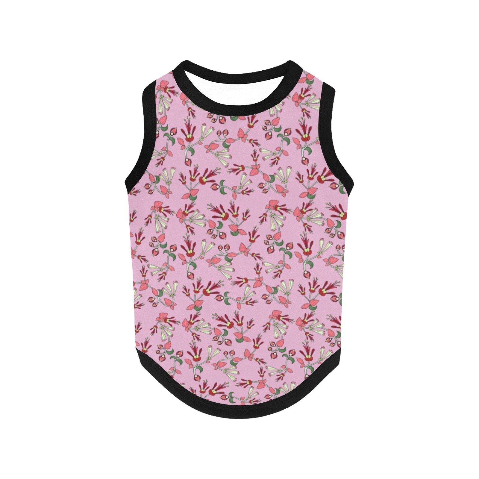 Strawberry Floral All Over Print Pet Tank Top Pet Tank Top e-joyer