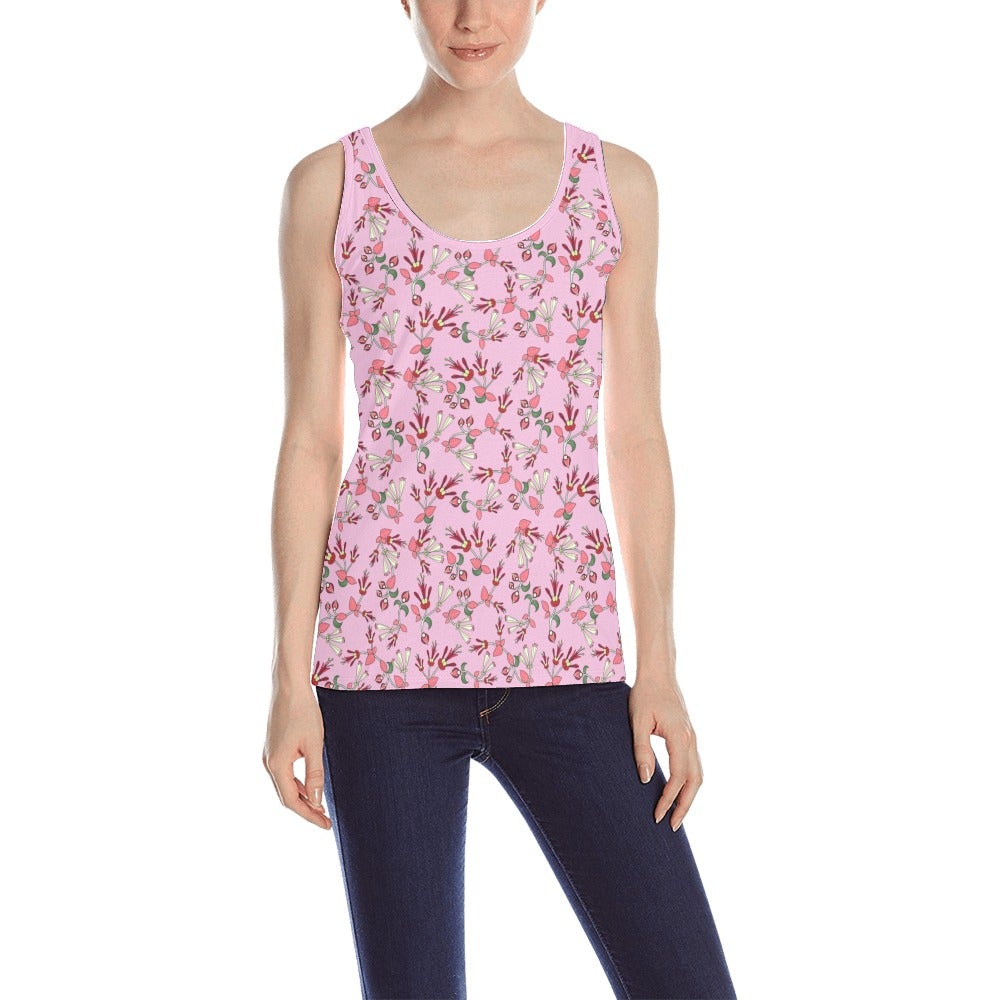 Strawberry Floral All Over Print Tank Top for Women (Model T43) All Over Print Tank Top for Women (T43) e-joyer