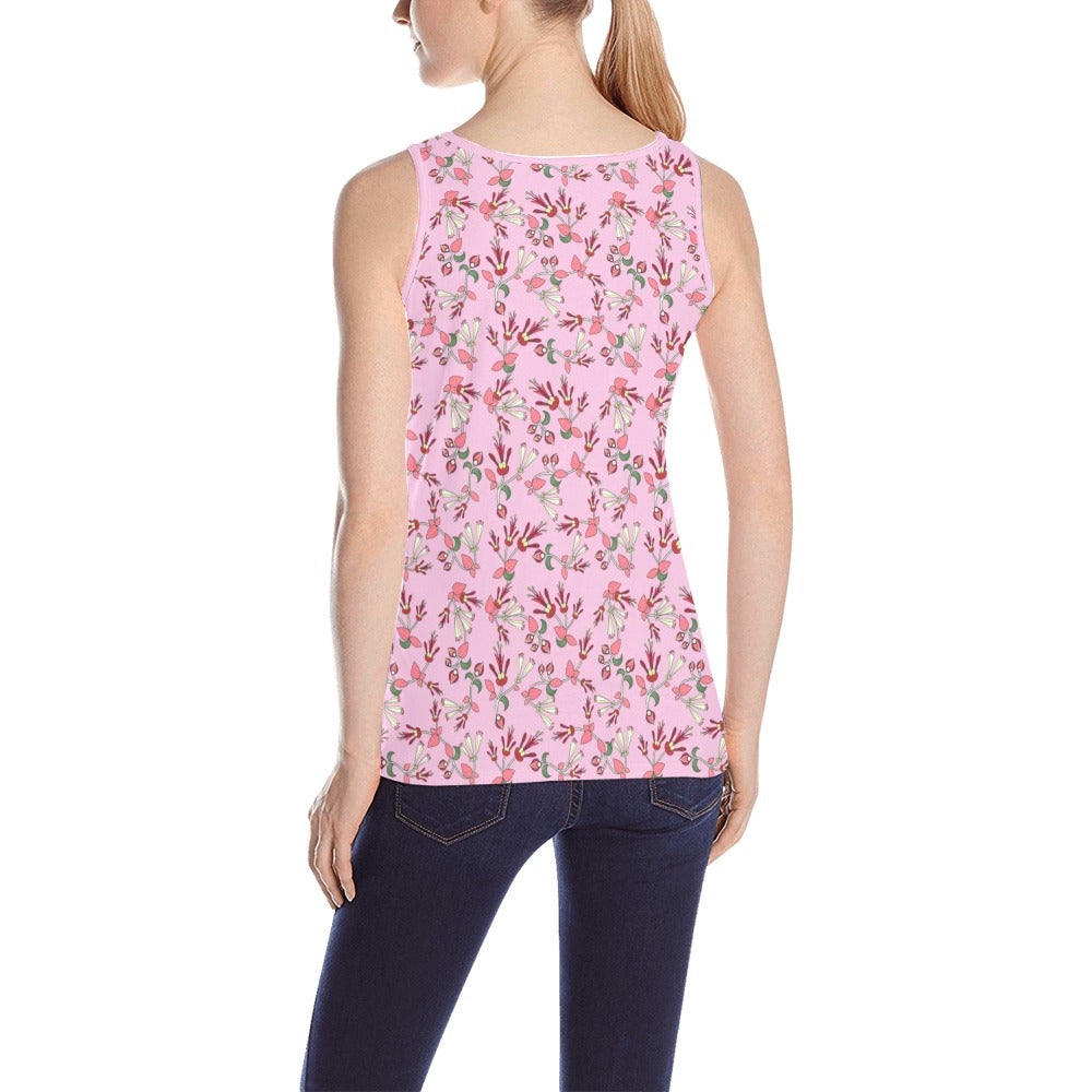 Strawberry Floral All Over Print Tank Top for Women (Model T43) All Over Print Tank Top for Women (T43) e-joyer