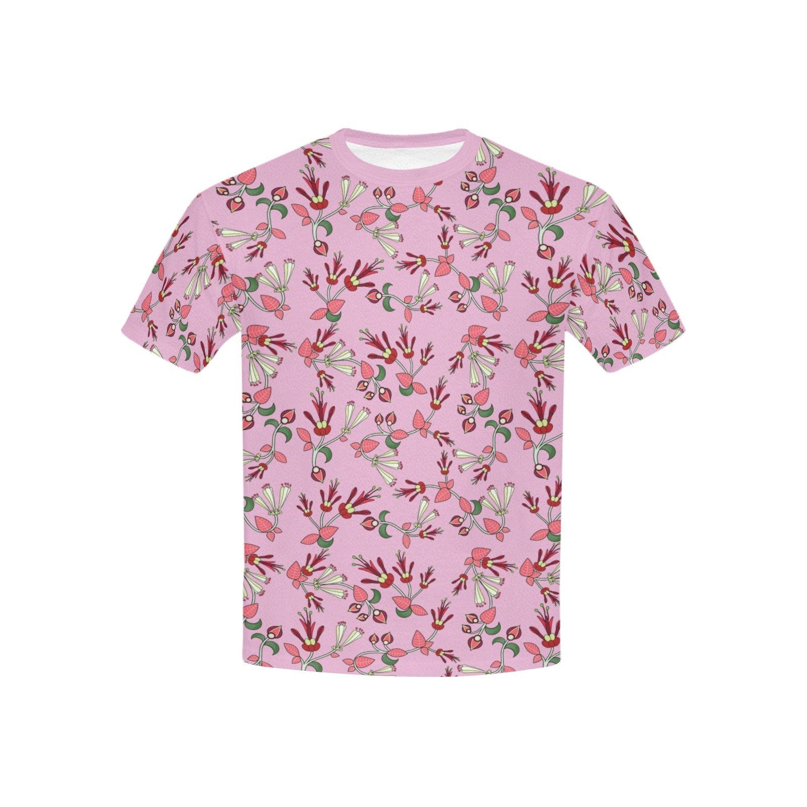 Strawberry Floral Kids' All Over Print T-shirt (USA Size) (Model T40) All Over Print T-shirt for Kid (T40) e-joyer