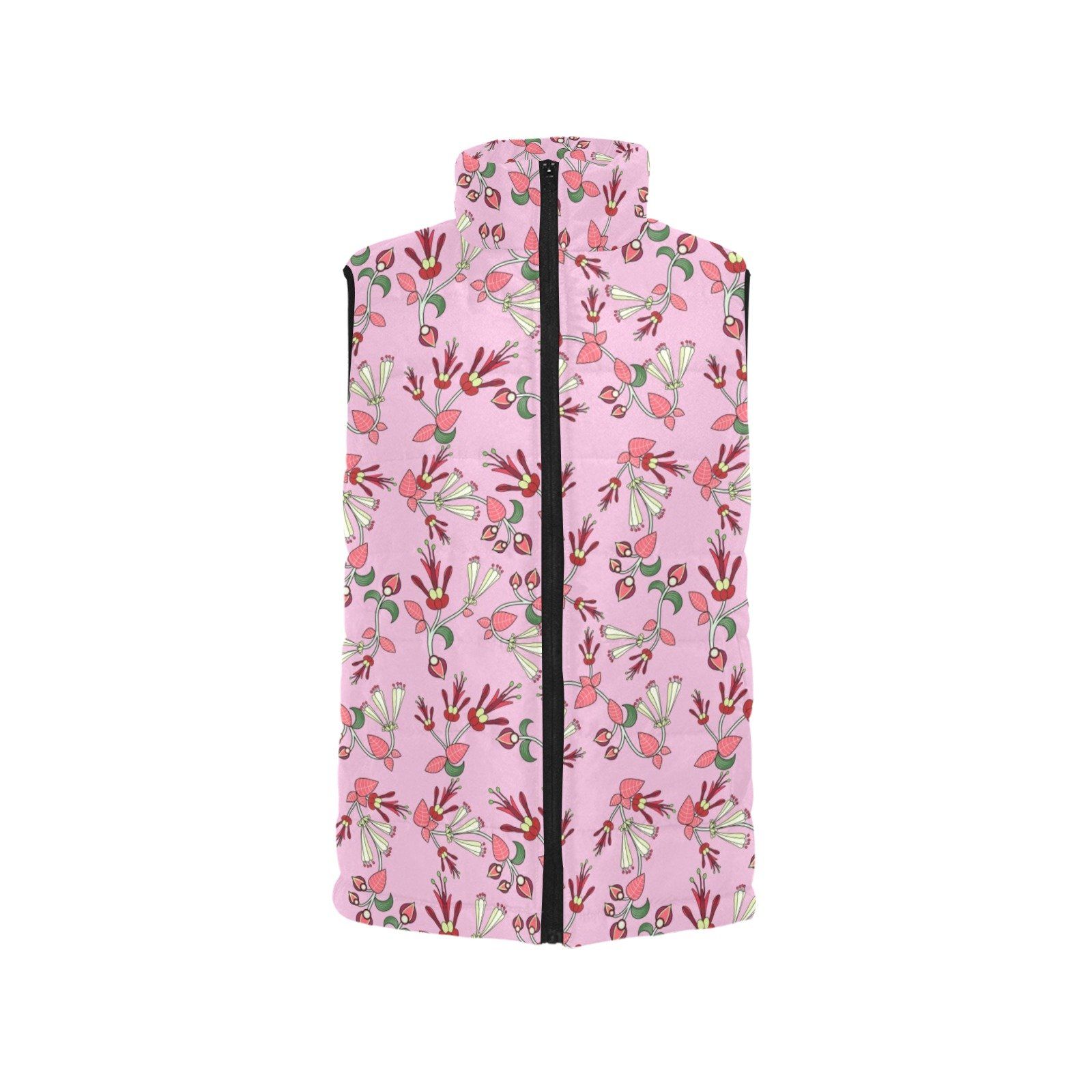Strawberry Floral Men's Padded Vest Jacket (Model H44) Men's Padded Vest Jacket (H44) e-joyer