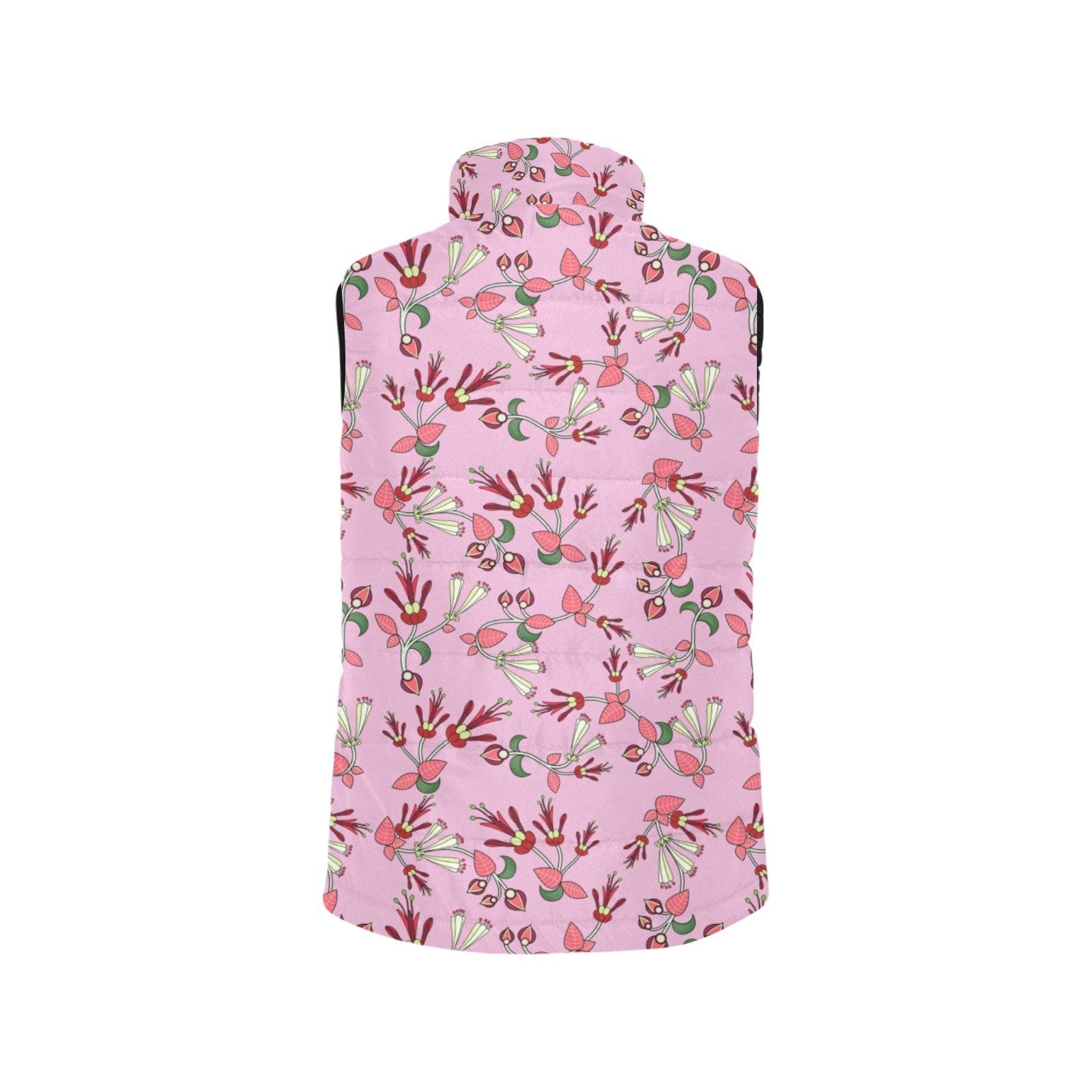 Strawberry Floral Men's Padded Vest Jacket (Model H44) Men's Padded Vest Jacket (H44) e-joyer