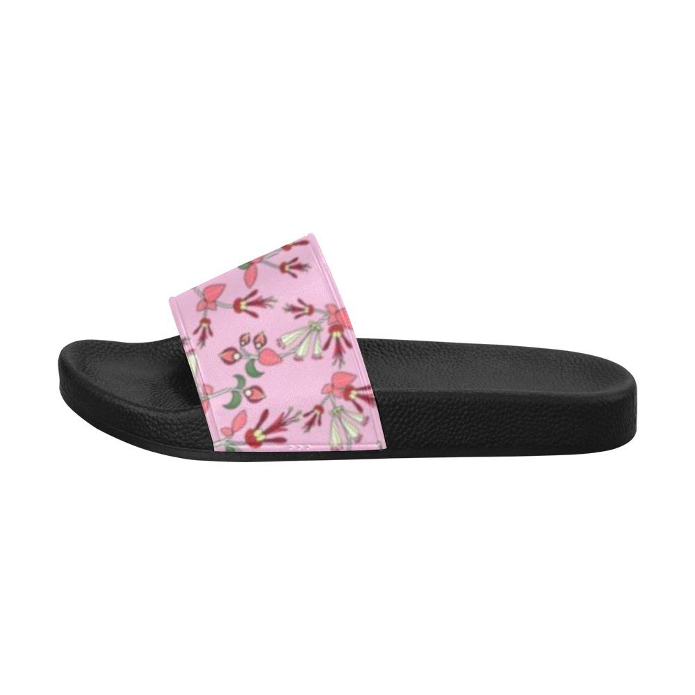 Strawberry Floral Men's Slide Sandals (Model 057) Men's Slide Sandals (057) e-joyer