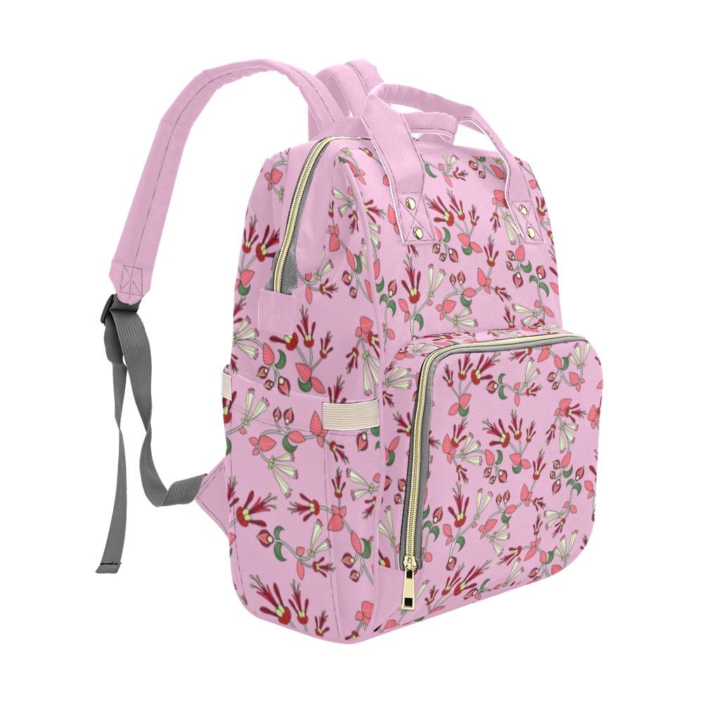 Strawberry Floral Multi-Function Diaper Backpack/Diaper Bag (Model 1688) bag e-joyer