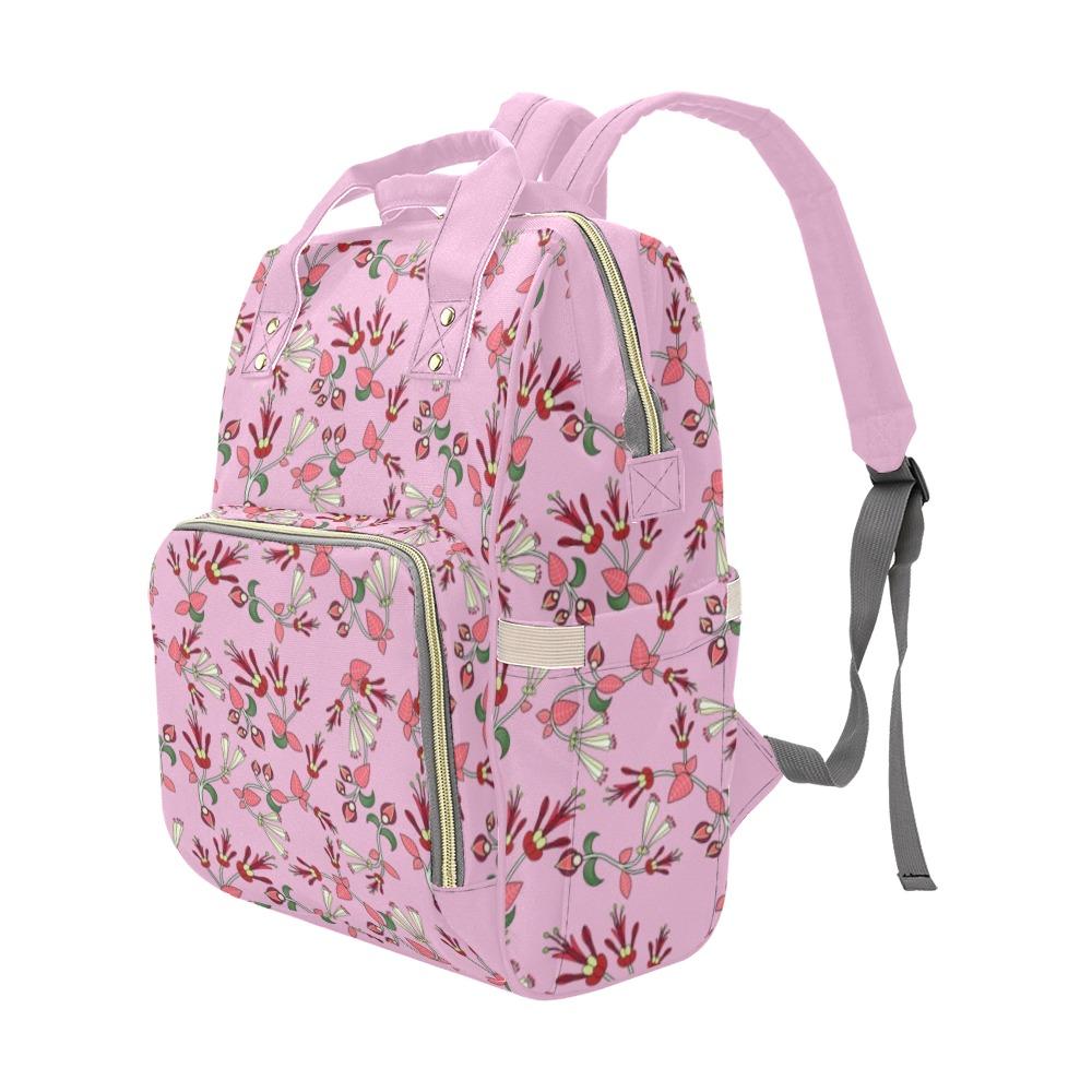 Strawberry Floral Multi-Function Diaper Backpack/Diaper Bag (Model 1688) bag e-joyer