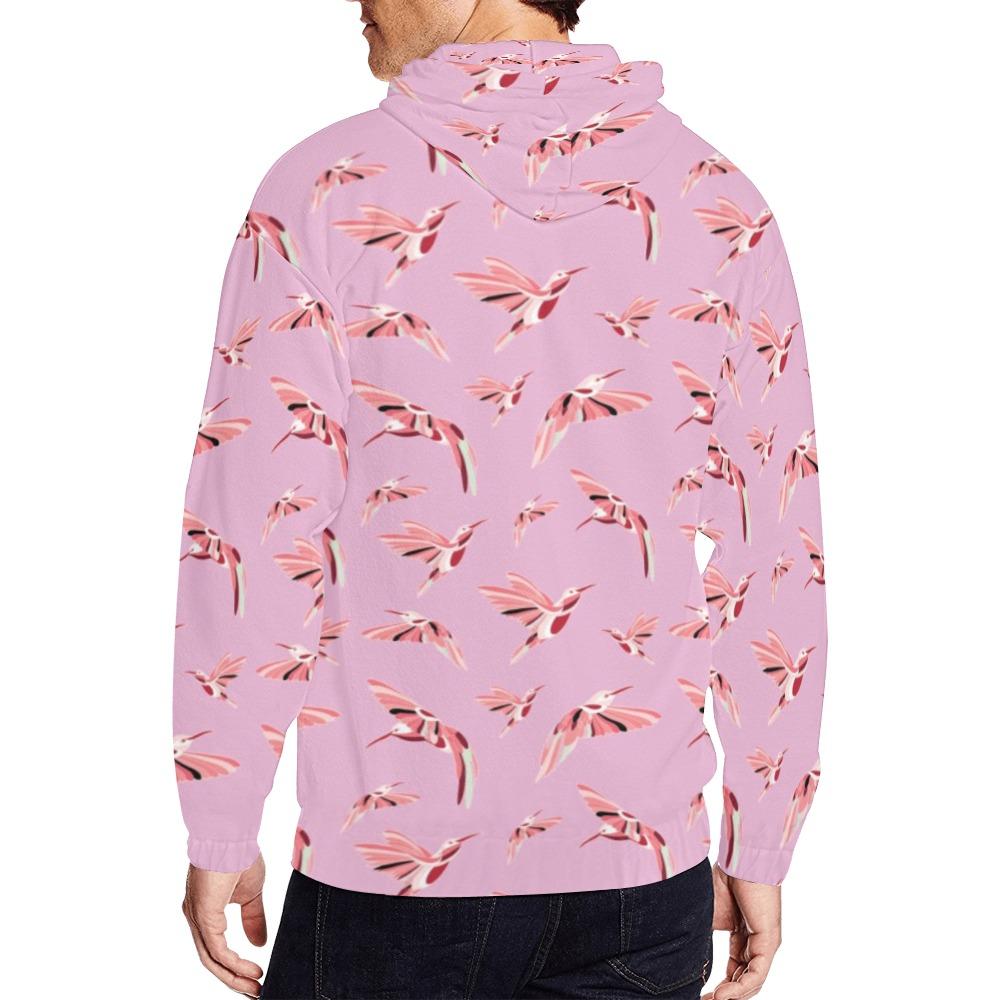 Strawberry Pink All Over Print Full Zip Hoodie for Men (Model H14) All Over Print Full Zip Hoodie for Men (H14) e-joyer