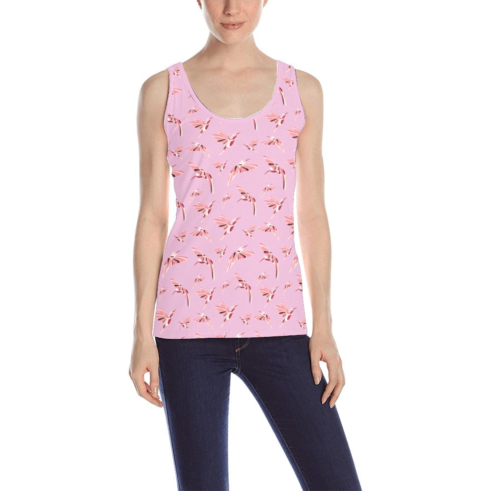 Strawberry Pink All Over Print Tank Top for Women (Model T43) All Over Print Tank Top for Women (T43) e-joyer