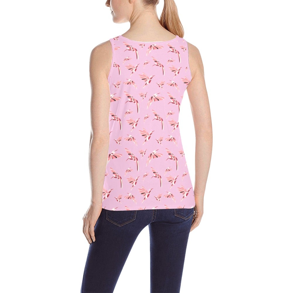 Strawberry Pink All Over Print Tank Top for Women (Model T43) All Over Print Tank Top for Women (T43) e-joyer