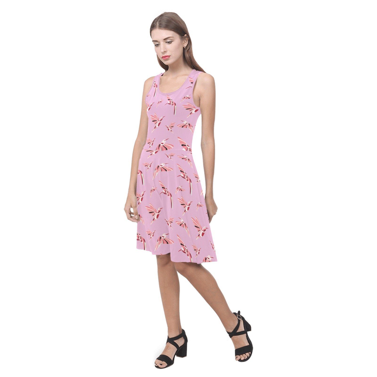 Strawberry Pink Atalanta Sundress (Model D04) Atalanta Sundress (D04) e-joyer