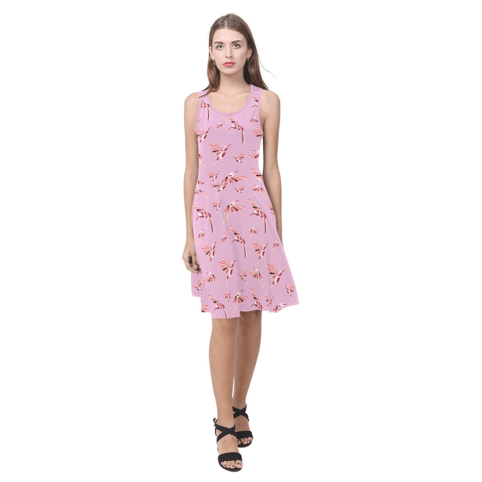 Strawberry Pink Atalanta Sundress (Model D04) Atalanta Sundress (D04) e-joyer