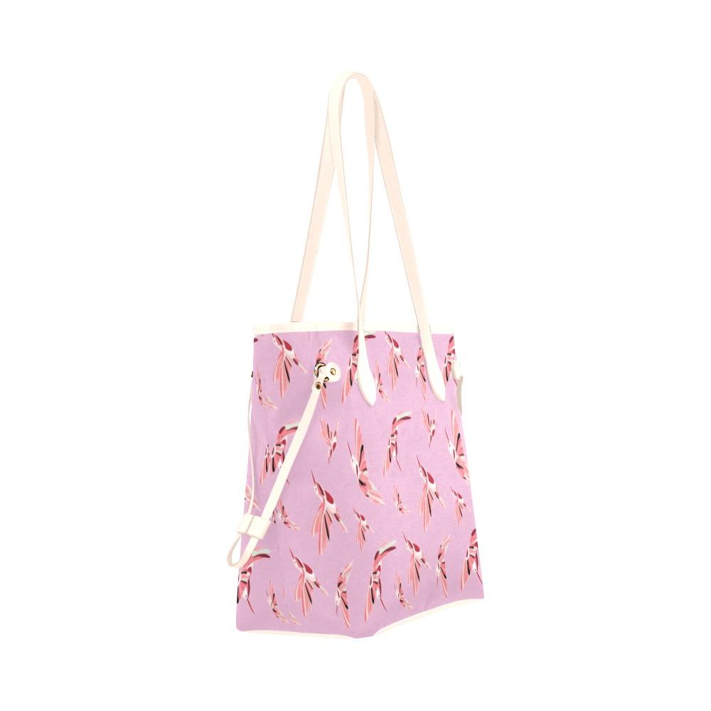 Strawberry Pink Clover Canvas Tote Bag (Model 1661) Clover Canvas Tote Bag (1661) e-joyer
