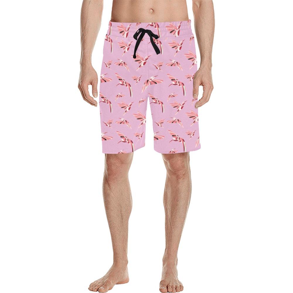 Strawberry Pink Men's All Over Print Casual Shorts (Model L23) short e-joyer