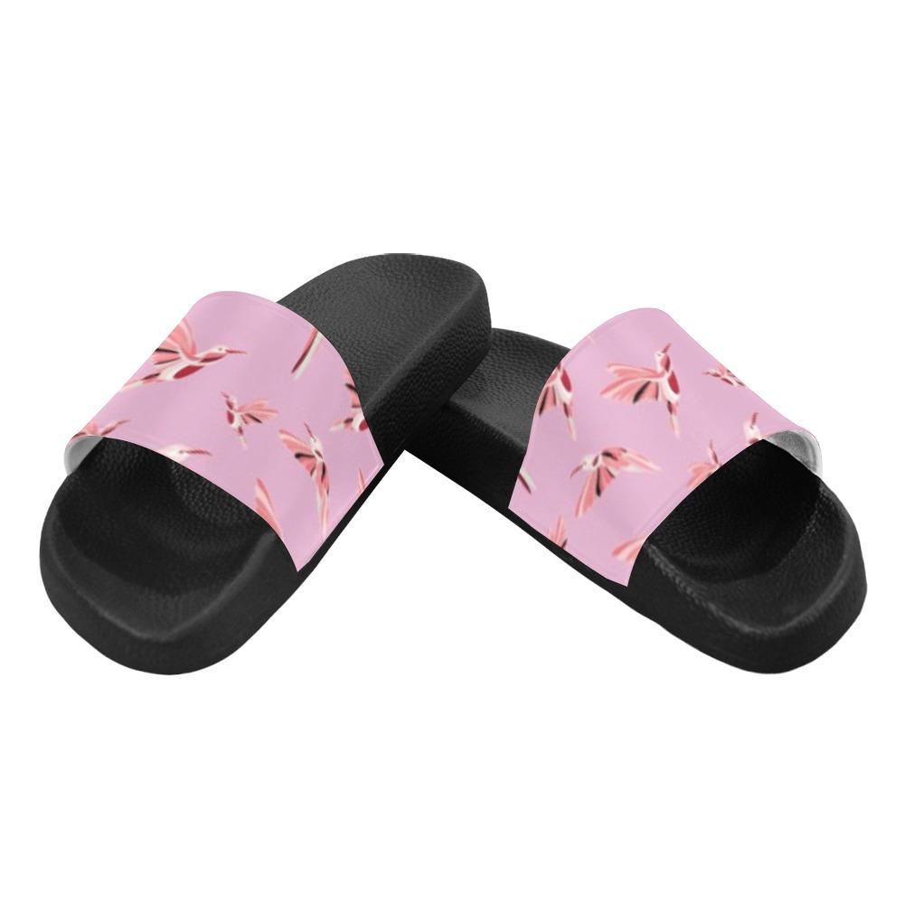 Strawberry Pink Men's Slide Sandals (Model 057) Men's Slide Sandals (057) e-joyer