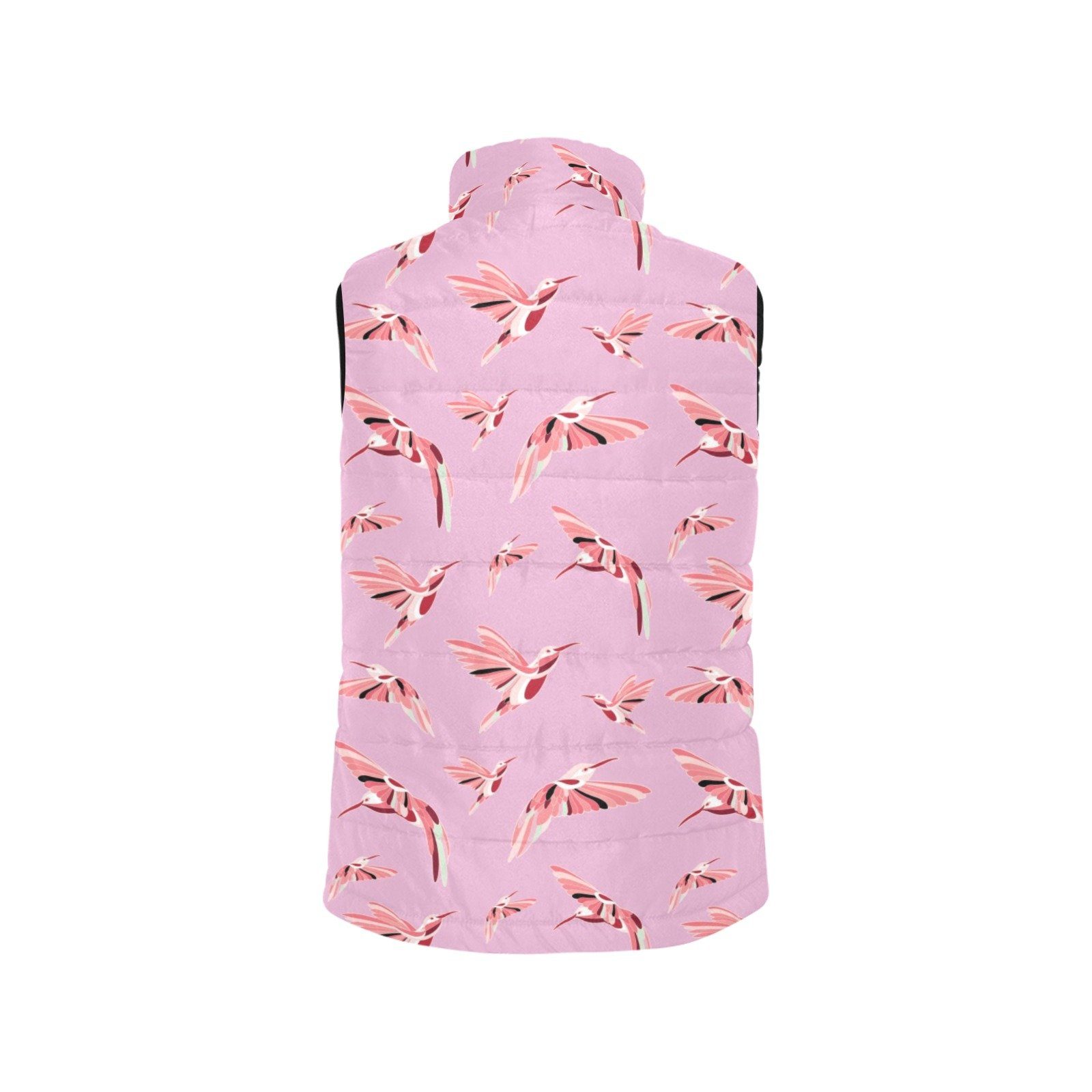 Strawberry Pink Women's Padded Vest Jacket (Model H44) Women's Padded Vest Jacket (H44) e-joyer