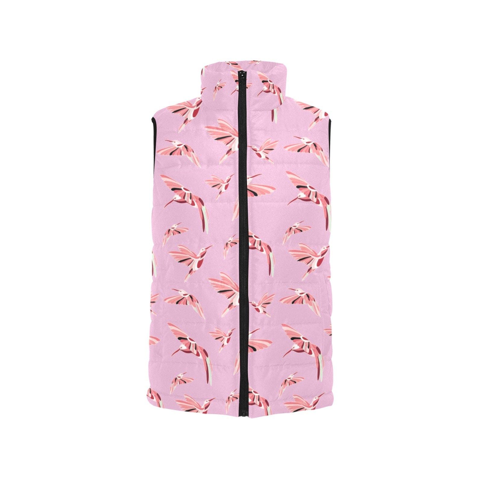 Strawberry Pink Women's Padded Vest Jacket (Model H44) Women's Padded Vest Jacket (H44) e-joyer