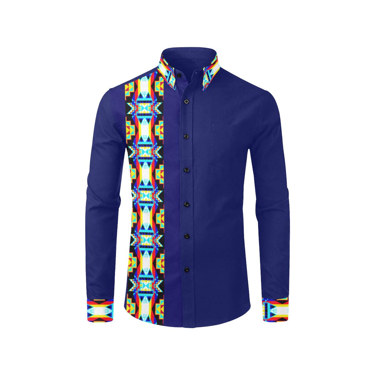 Strip for Shirt Men's All Over Print Casual Dress Shirt (Model T61) Men's Dress Shirt (T61) e-joyer