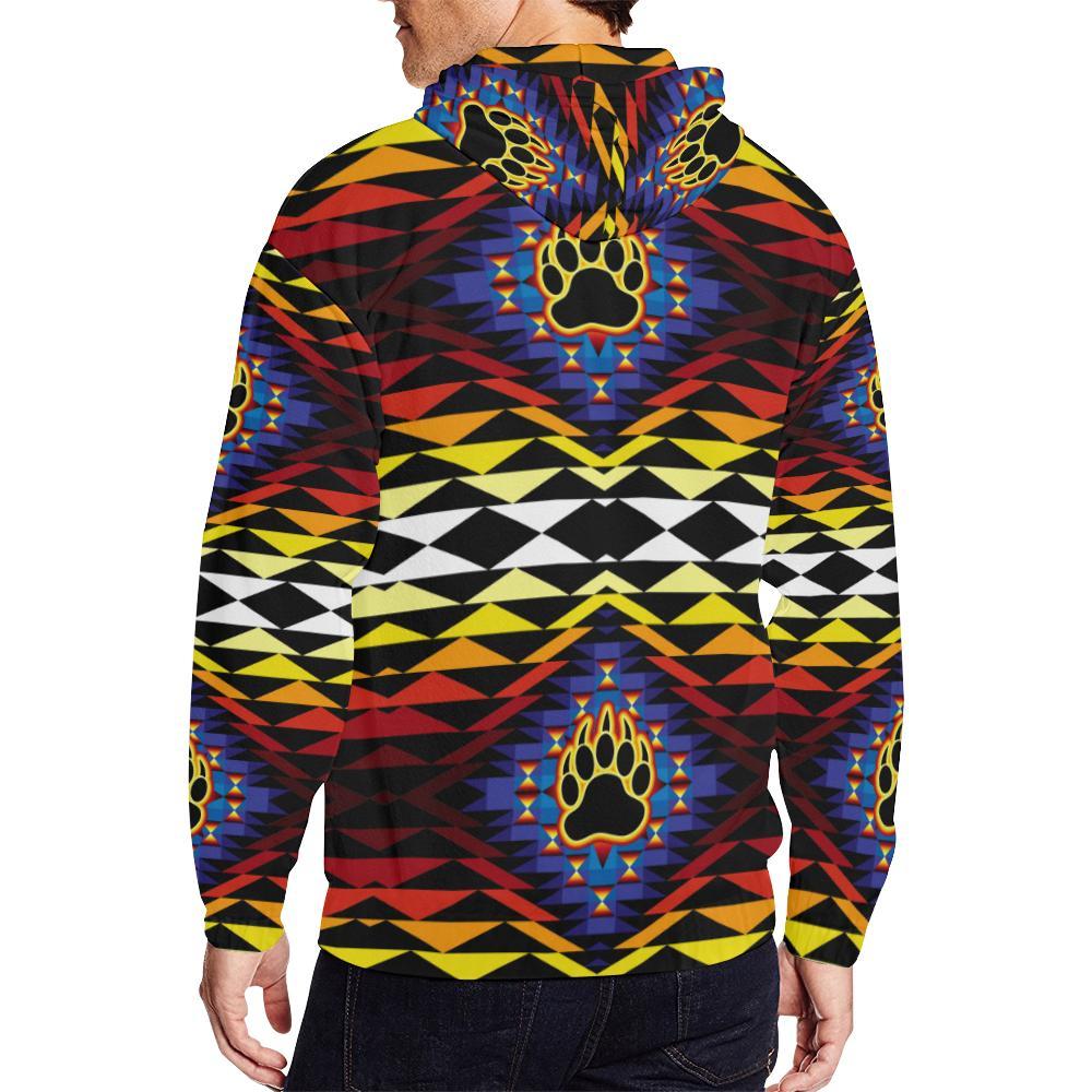 Sunset Bearpaw Blanket All Over Print Full Zip Hoodie for Men (Model H14) All Over Print Full Zip Hoodie for Men (H14) e-joyer