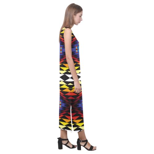 Sunset Bearpaw Blanket Phaedra Sleeveless Open Fork Long Dress (Model D08) Phaedra Sleeveless Open Fork Long Dress (D08) e-joyer