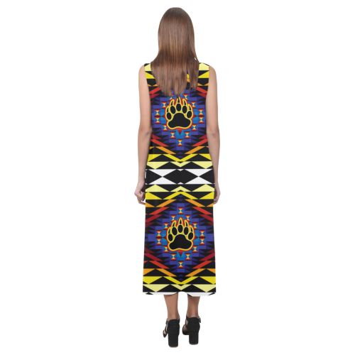 Sunset Bearpaw Blanket Phaedra Sleeveless Open Fork Long Dress (Model D08) Phaedra Sleeveless Open Fork Long Dress (D08) e-joyer