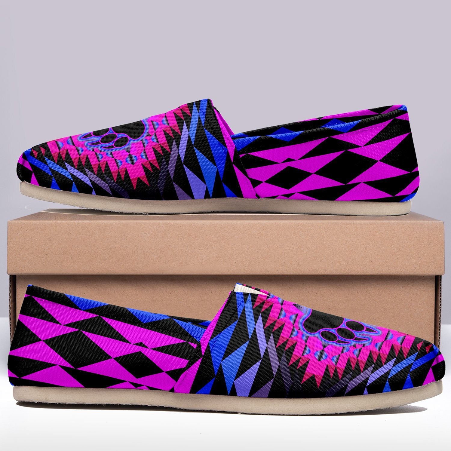 Sunset Bearpaw Blanket Pink Casual Unisex Slip On Shoe Herman