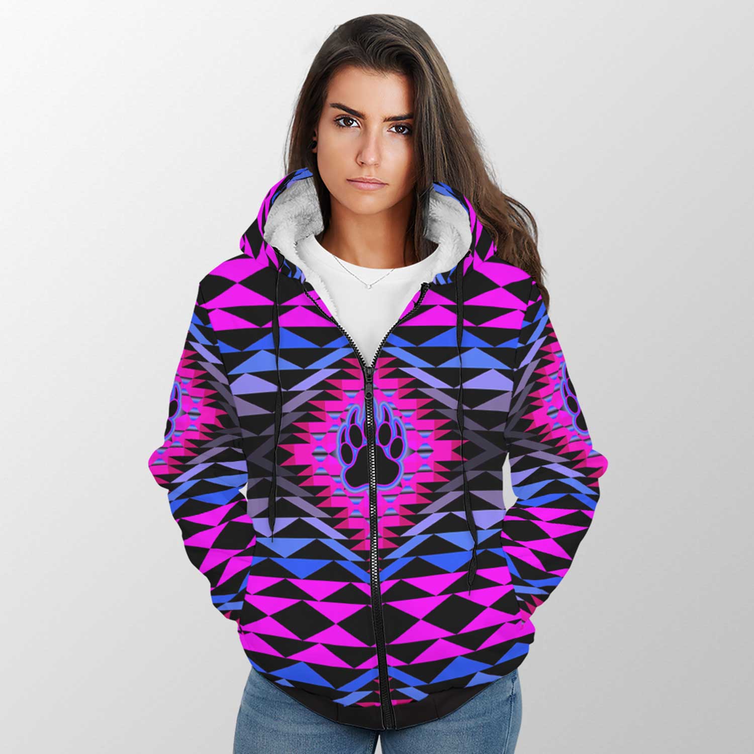Sunset Bearpaw Sherpa Hoodie 49 Dzine