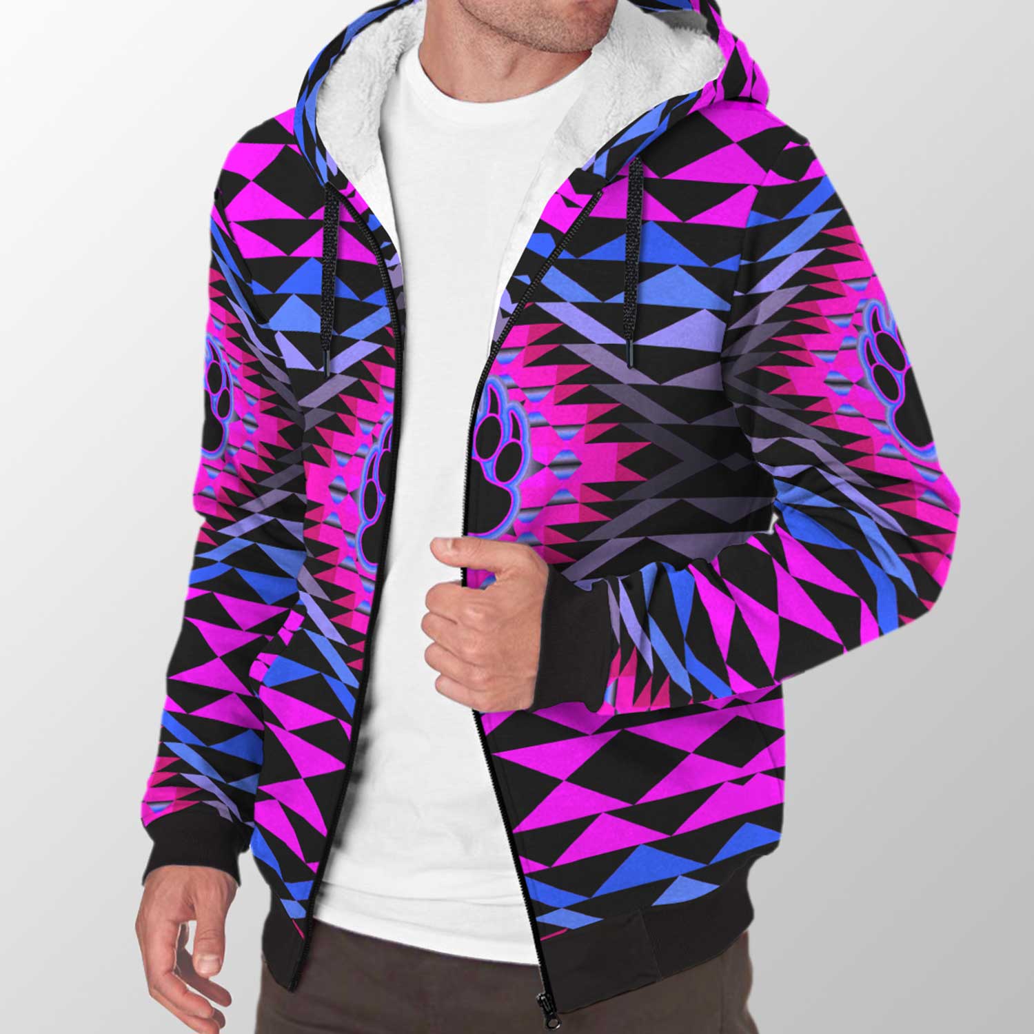 Sunset Bearpaw Sherpa Hoodie 49 Dzine