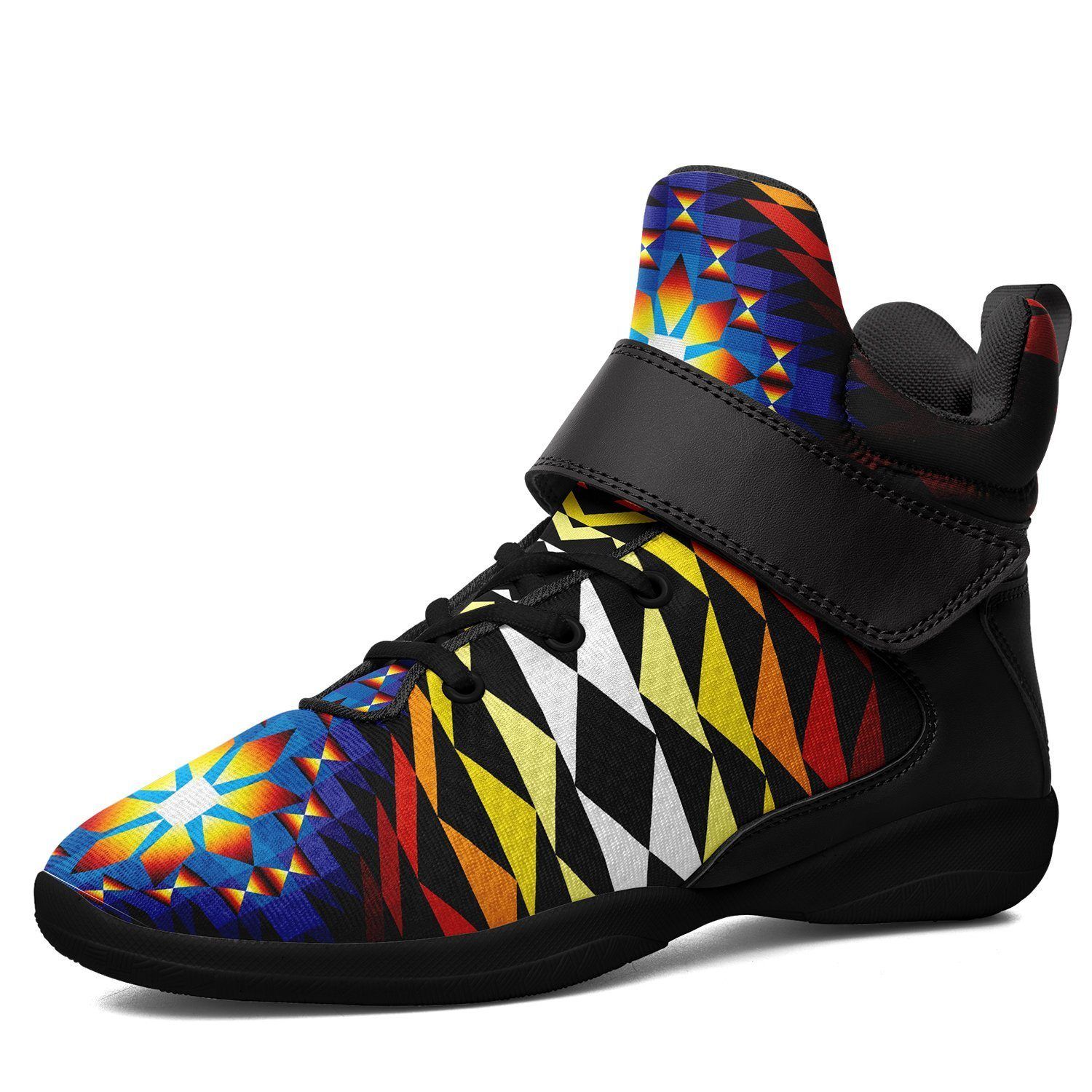 Sunset Blanket Kid's Ipottaa Basketball / Sport High Top Shoes 49 Dzine US Child 12.5 / EUR 30 Black Sole with Black Strap
