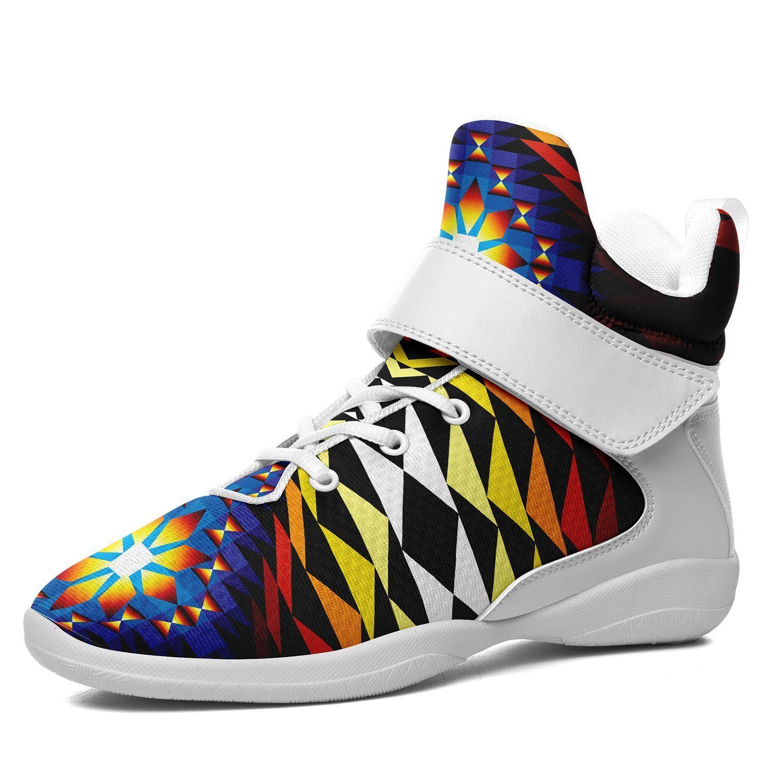 Sunset Blanket Kid's Ipottaa Basketball / Sport High Top Shoes 49 Dzine US Child 12.5 / EUR 30 White Sole with White Strap