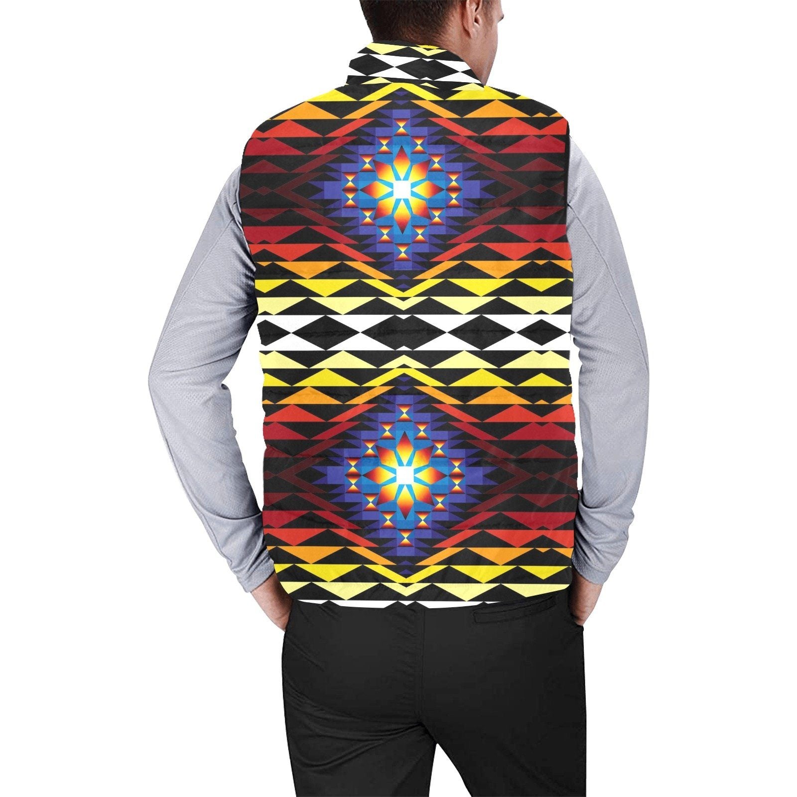 Sunset Blanket Men's Padded Vest Jacket (Model H44) Men's Padded Vest Jacket (H44) e-joyer