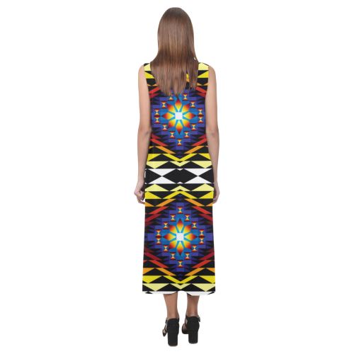 Sunset Blanket Phaedra Sleeveless Open Fork Long Dress (Model D08) Phaedra Sleeveless Open Fork Long Dress (D08) e-joyer