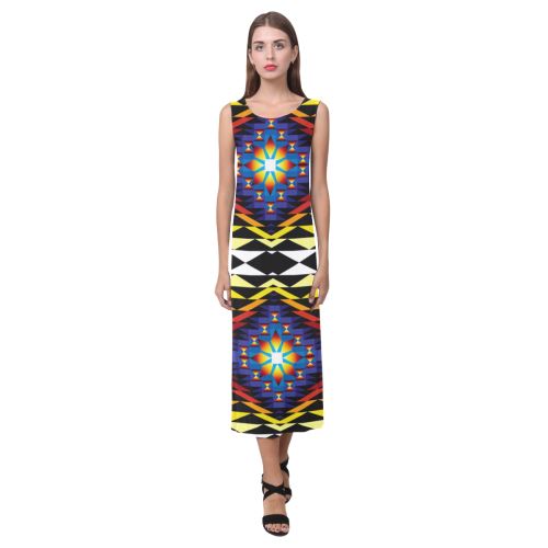 Sunset Blanket Phaedra Sleeveless Open Fork Long Dress (Model D08) Phaedra Sleeveless Open Fork Long Dress (D08) e-joyer