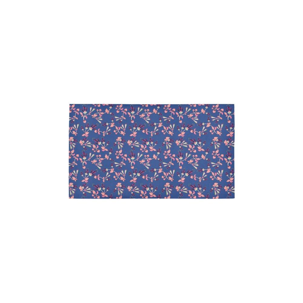 Swift Floral Peach Blue Bath Rug 16''x 28'' Bath Rug 16''x 28'' e-joyer