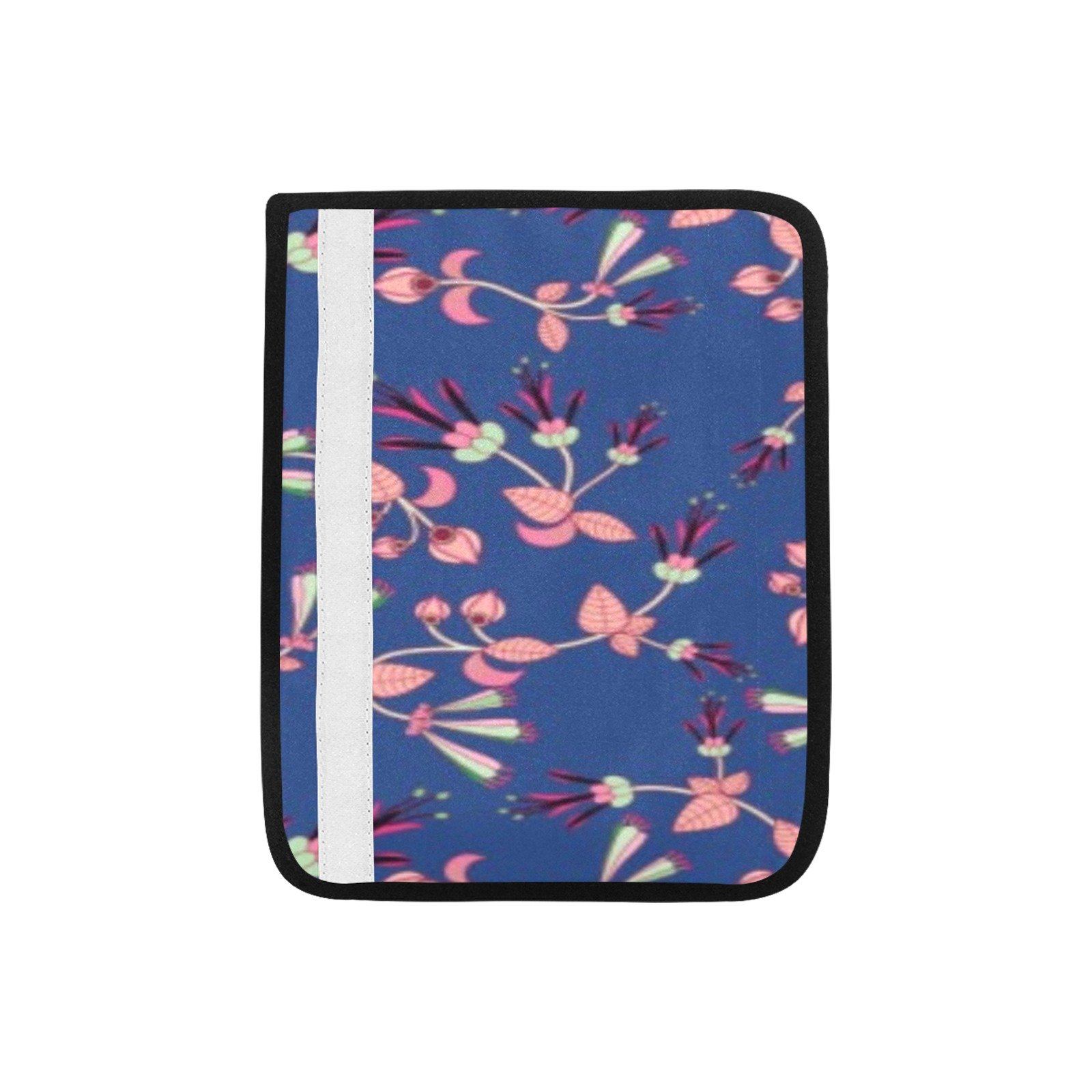 Swift Floral Peach Blue Car Seat Belt Cover 7''x12.6'' (Pack of 2) Car Seat Belt Cover 7x12.6 (Pack of 2) e-joyer