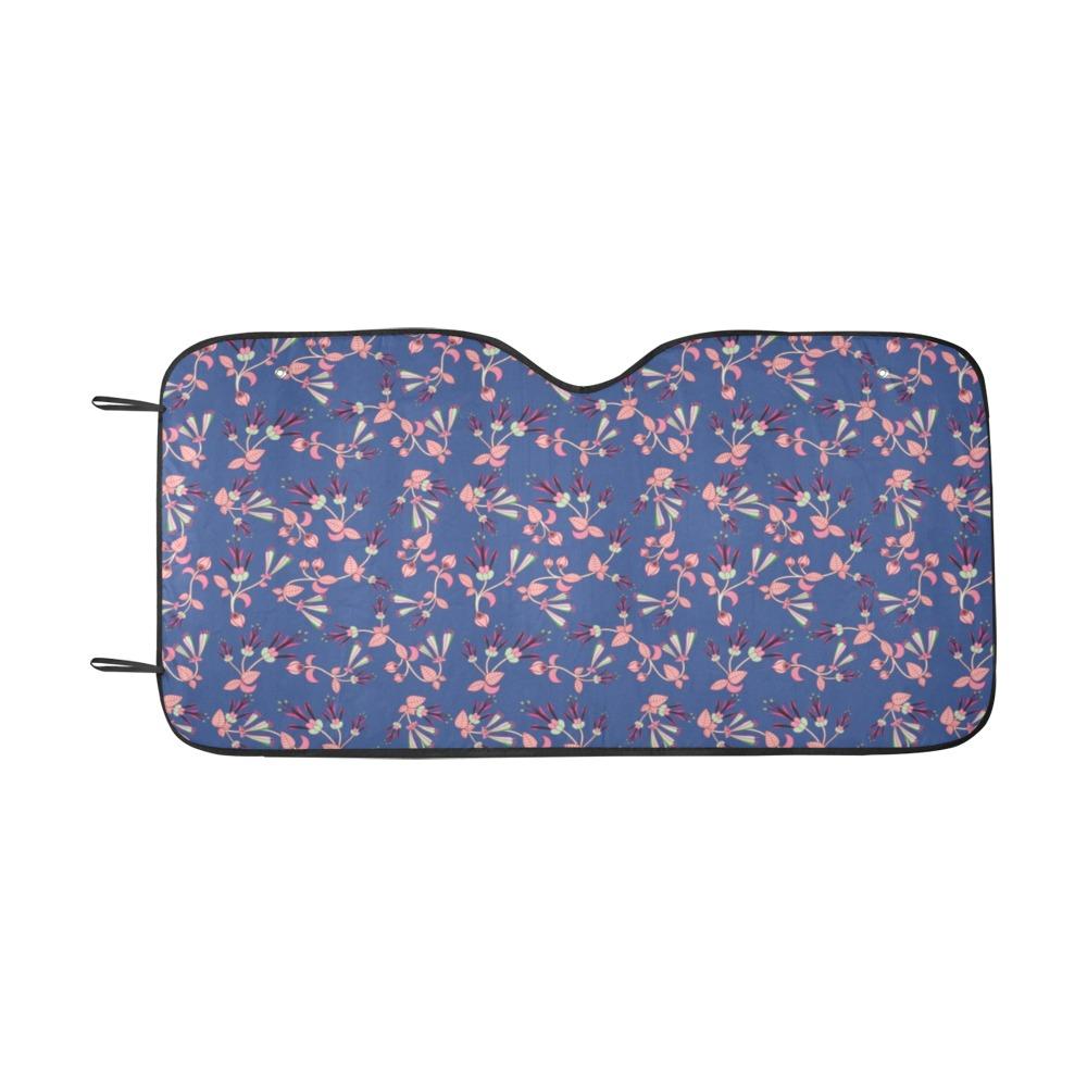 Swift Floral Peach Blue Car Sun Shade 55"x30" Car Sun Shade e-joyer