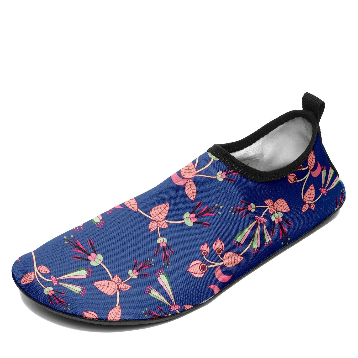 Swift Floral Peach Blue Kid's Slip On Shoes Herman