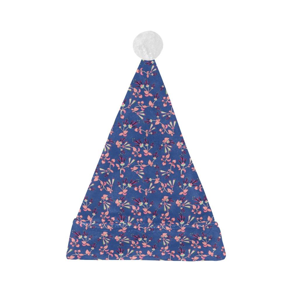 Swift Floral Peach Blue Santa Hat Santa Hat e-joyer