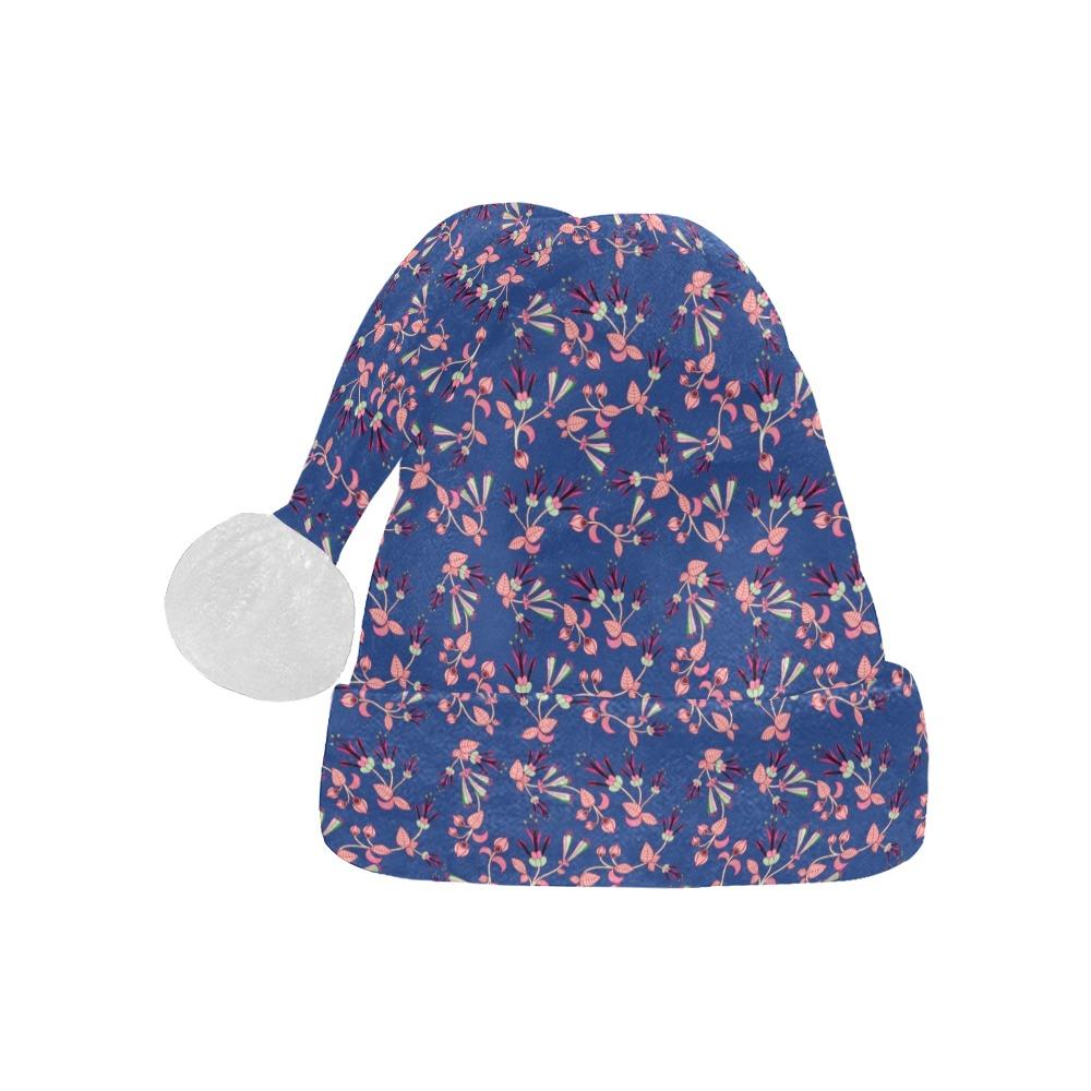 Swift Floral Peach Blue Santa Hat Santa Hat e-joyer