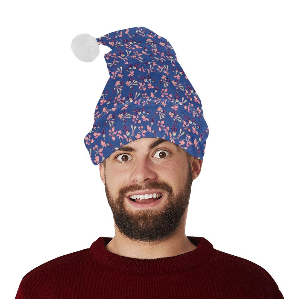 Swift Floral Peach Blue Santa Hat Santa Hat e-joyer