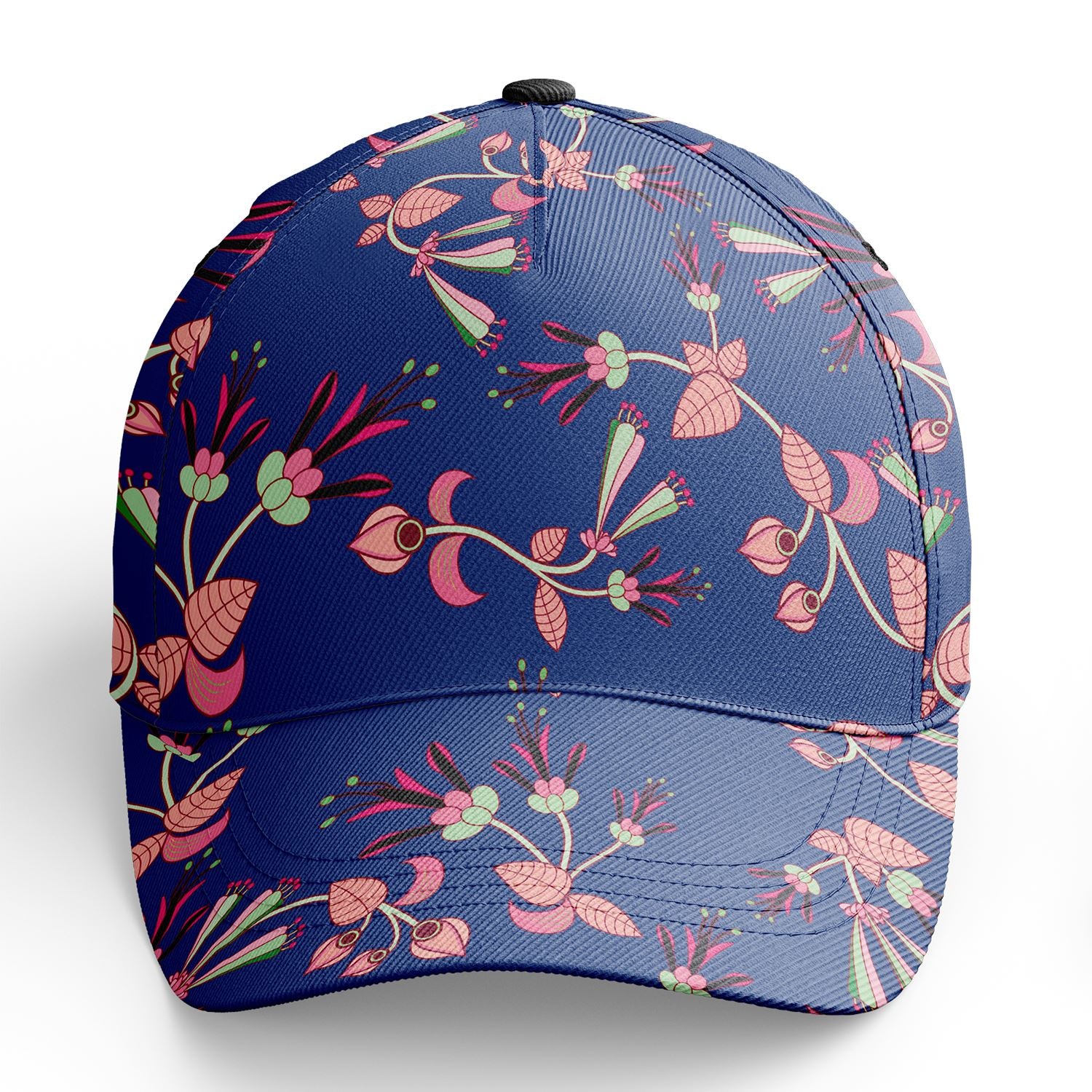 Swift Floral Peach Blue Snapback Hat hat Herman
