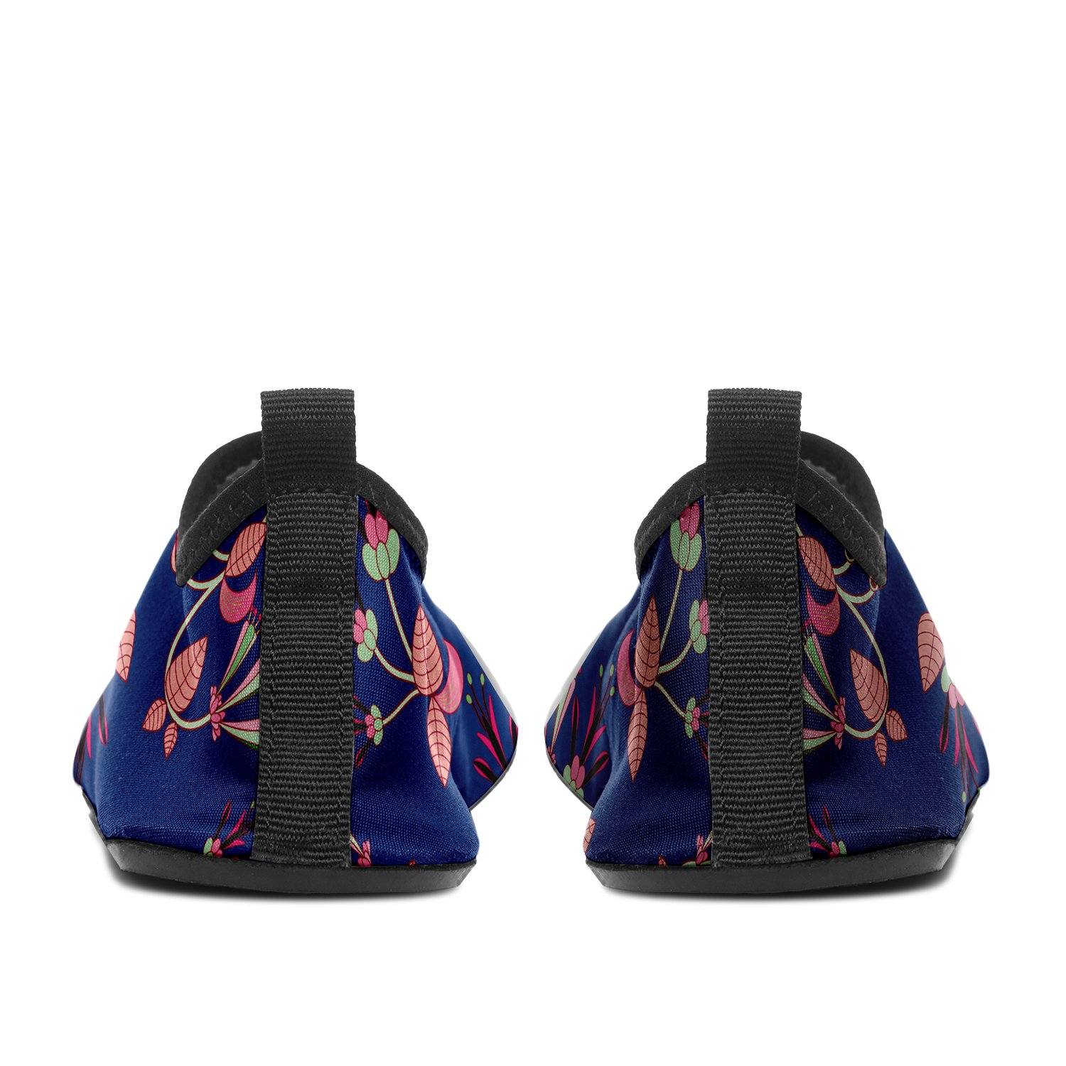 Swift Floral Peach Blue Sockamoccs Slip On Shoes Herman