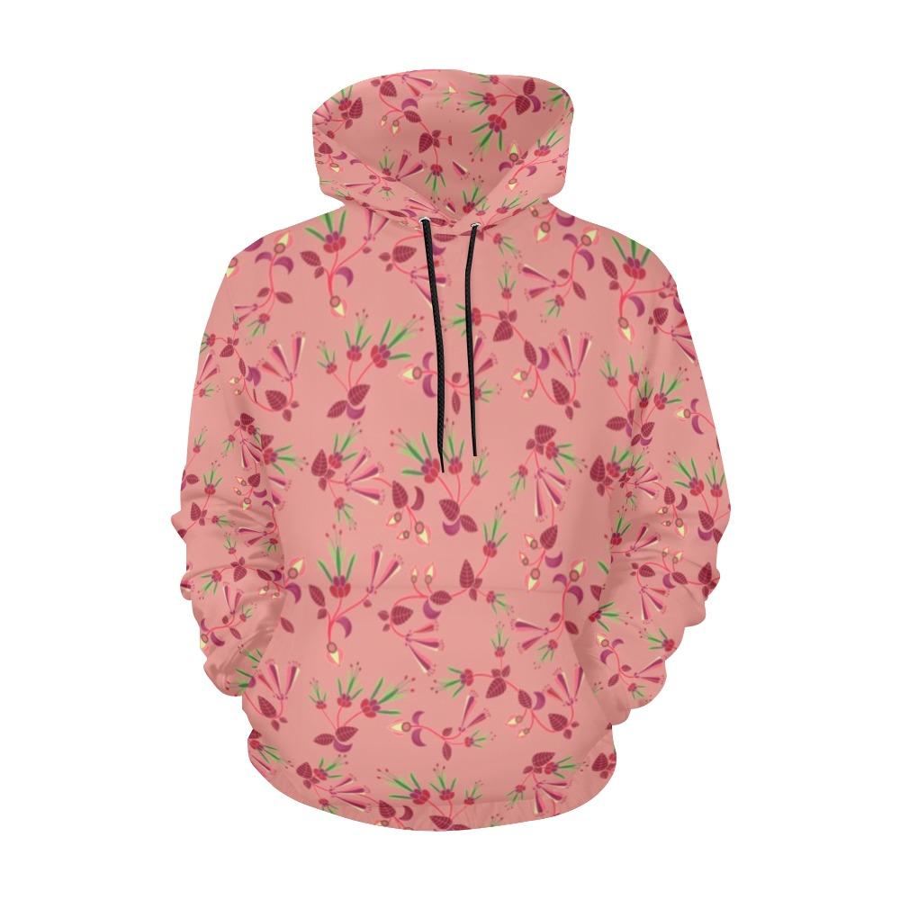 Swift Floral Peach Rouge Remix All Over Print Hoodie for Women (USA Size) (Model H13) All Over Print Hoodie for Women (H13) e-joyer