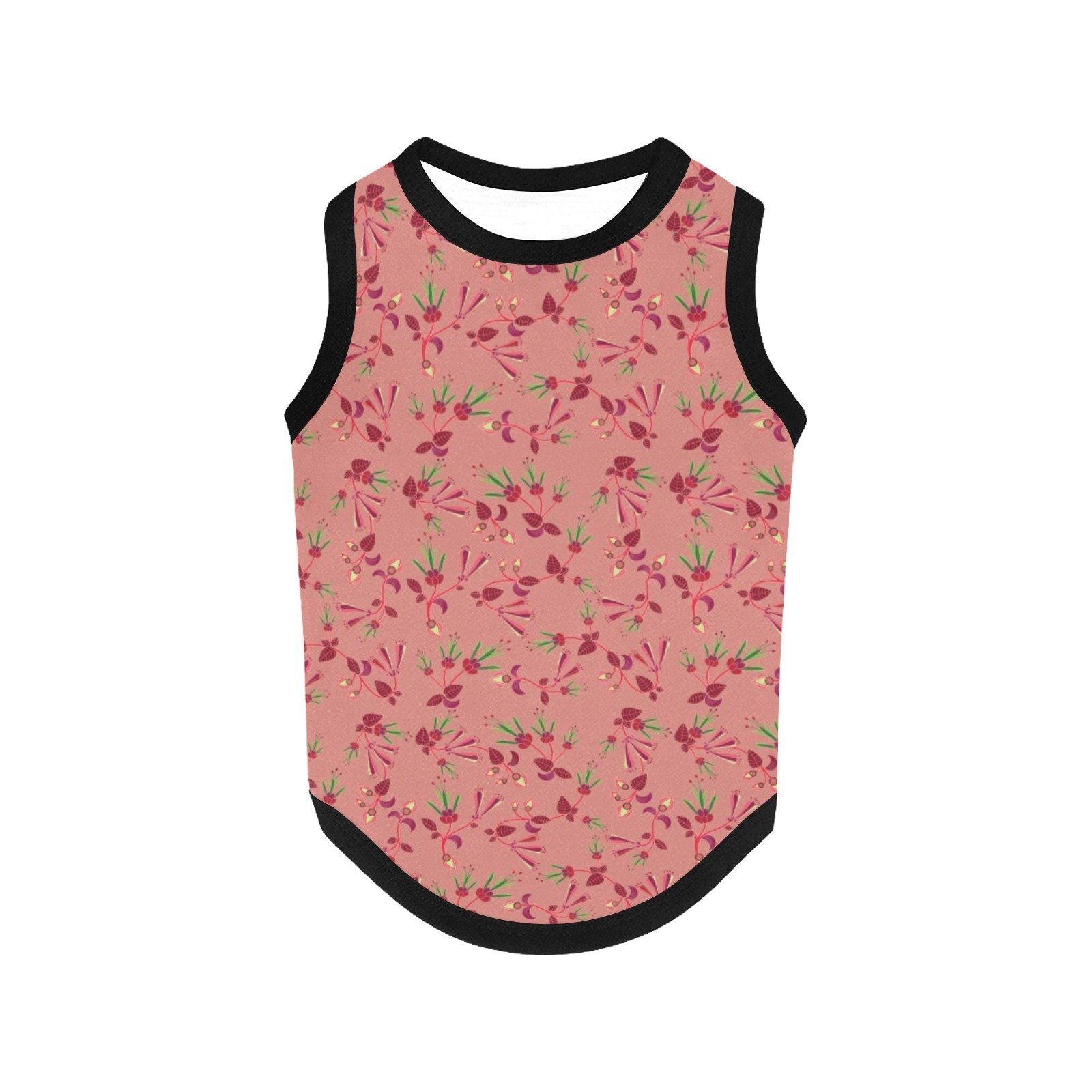 Swift Floral Peach Rouge Remix All Over Print Pet Tank Top Pet Tank Top e-joyer